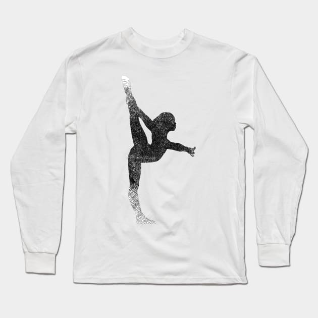 Dance Standing Yoga Pose Shirt Long Sleeve T-Shirt by joyjeff